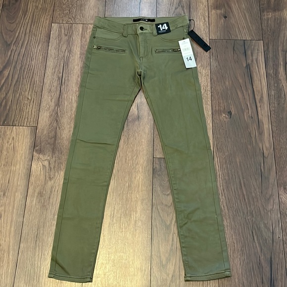 Joes jeans girls size 14 olive green ultra slim fit jegging - Picture 1 of 6